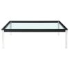 LC10 Rectangle Glass Top Coffee Table - EEI-573-BLK