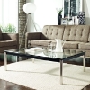 LC10 Rectangle Glass Top Coffee Table - EEI-573-BLK