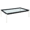 LC10 Rectangle Glass Top Coffee Table - EEI-573-BLK