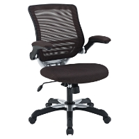 Edge Mesh Office Chair - Adjustable Height, Swivel, Brown