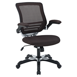 Edge Mesh Office Chair - Adjustable Height, Swivel, Brown 