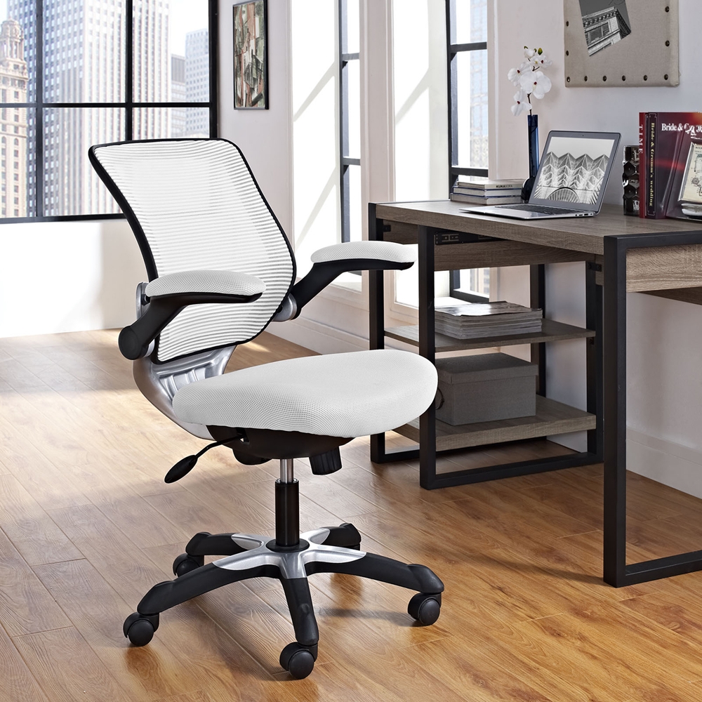 Edge Mesh Office Chair - Adjustable Height, Swivel, White | DCG Stores