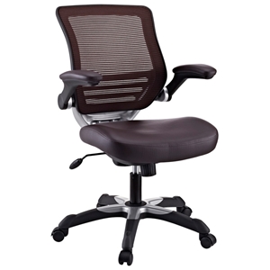 Edge Mesh Back Office Chair - Adjustable Height, Brown 