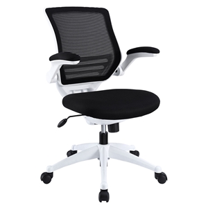 Edge White Base Office Chair - Adjustable Height, Swivel 