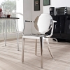 Casper Stainless Steel Armchair - EEI-657-SLV