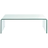 Transparent Bent Glass Coffee Table - EEI-660-CLR
