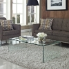 Transparent Bent Glass Coffee Table - EEI-660-CLR