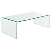 Transparent Bent Glass Coffee Table - EEI-660-CLR