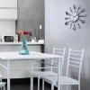 Fork & Spoon Decorative Wall Clock - Silver Tone - EEI-760