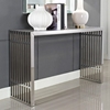 Gridiron Console Table - Stainless Steel - EEI-779-SLV