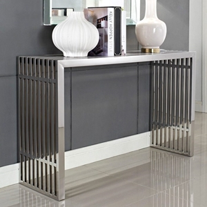 Gridiron Console Table - Stainless Steel 