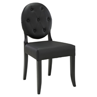 Button Dining Side Chair - Black