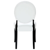Button Upholstered Dining Chair - Wood Legs, White - EEI-815-WHI