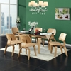 Fathom Wood Dining Chairs - Tan (Set of 6) - EEI-910-NAT