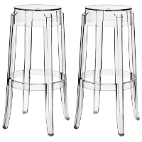 Casper Clear Round Ghost Bar Stool