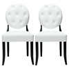 Button Dining Chair - White (Set of 2) - EEI-912-WHI