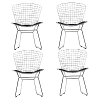 CAD Dining Chair - Black, Armless (Set of 4)
