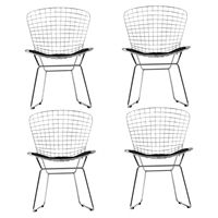 CAD Dining Chair - Black, Armless (Set of 4)
