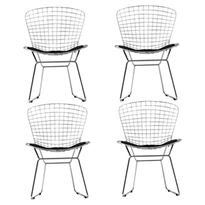 CAD Dining Chair - Black, Armless (Set of 4) 