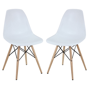 Pyramid Dining Side Chair - White (Set of 2) 