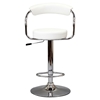 Diner Faux Leather Bar Stools - White (Set of 2) - EEI-930-WHI