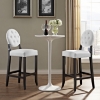 Button Bar Stool - White, Tufted (Set of 2) - EEI-953-WHI