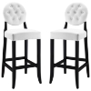 Button Bar Stool - White, Tufted (Set of 2) - EEI-953-WHI
