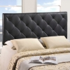 Theodore Queen Leatherette Headboard - Black - EEI-5129-BLK