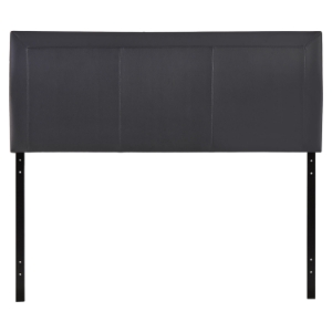Isabella Queen Leatherette Headboard - Black 