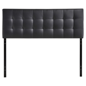 Lily Tufted Leatherette Headboard - Black 