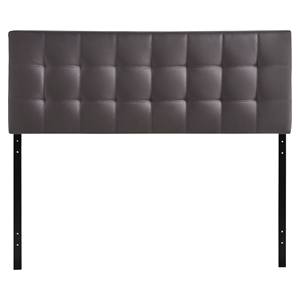 Lily Tufted Leatherette Headboard - Brown 