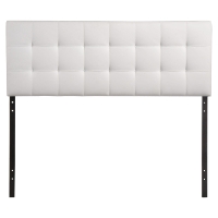 Lily Tufted Leatherette Headboard - White