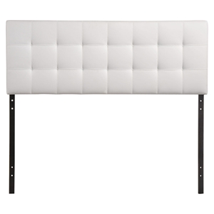 Lily Tufted Leatherette Headboard - White 