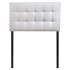 Lily Twin Leatherette Headboard - Tufted, White - EEI-5149-WHI
