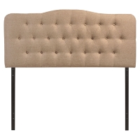 Annabel Button Tufted Fabric Headboard