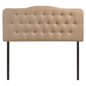 Annabel Button Tufted Fabric Headboard 