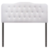 Annabel Leatherette Headboard - Button Tufted, White - EEI-515-WHI