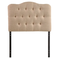 Annabel Twin Button Tufted Fabric Headboard