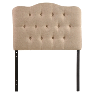 Annabel Twin Button Tufted Fabric Headboard 