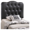 Annabel Twin Leatherette Headboard - Button Tufted, Black - EEI-5161-BLK