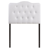 Annabel Twin Leatherette Headboard - Button Tufted, White - EEI-5161-WHI