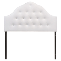 Sovereign Leatherette Headboard - Button Tufted, White