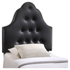 Sovereign Twin Leatherette Headboard - Button Tufted, Black - EEI-5169-BLK