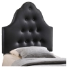 Sovereign Twin Leatherette Headboard - Button Tufted, Black - EEI-5169-BLK