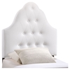 Sovereign Twin Leatherette Headboard - Button Tufted, White - EEI-5169-WHI