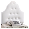 Sovereign Twin Leatherette Headboard - Button Tufted, White - EEI-5169-WHI