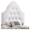 Sovereign Twin Leatherette Headboard - Button Tufted, White - EEI-5169-WHI