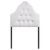 Sovereign Twin Leatherette Headboard - Button Tufted, White - EEI-5169-WHI