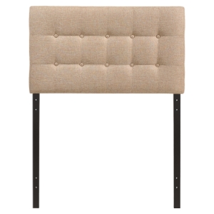 Emily Twin Button Tufted Fabric Headboard 