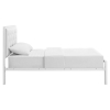 Mia Twin Tufted Faux Leather Bed - White - EEI-5179-WHI-WHI-SET